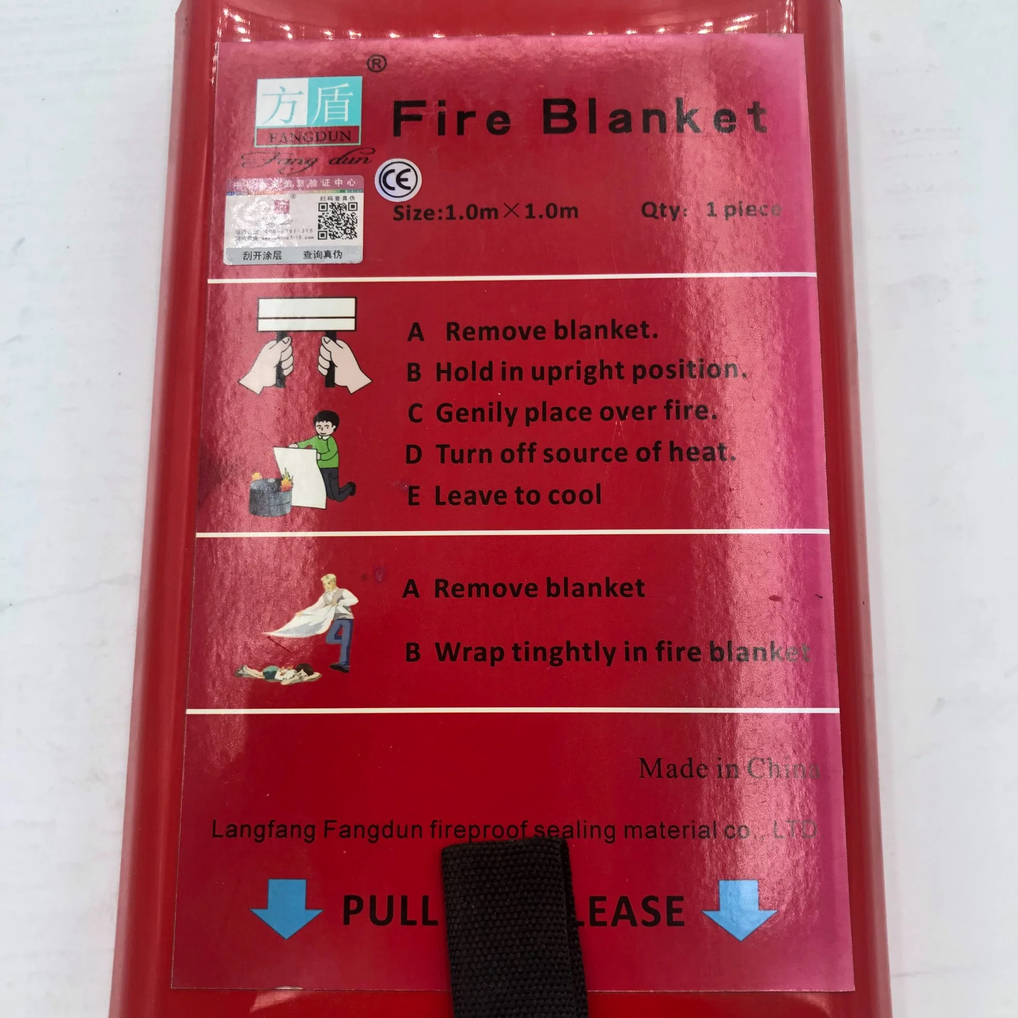 Custom Size New Safe Fire Fighting Equipment Types of Fire Blanket for Home, Hotel, Car, Kitchen