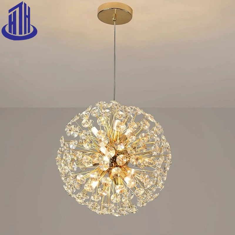 Lustre de luz de cristal de luz criativa Dandelion K9 (208)