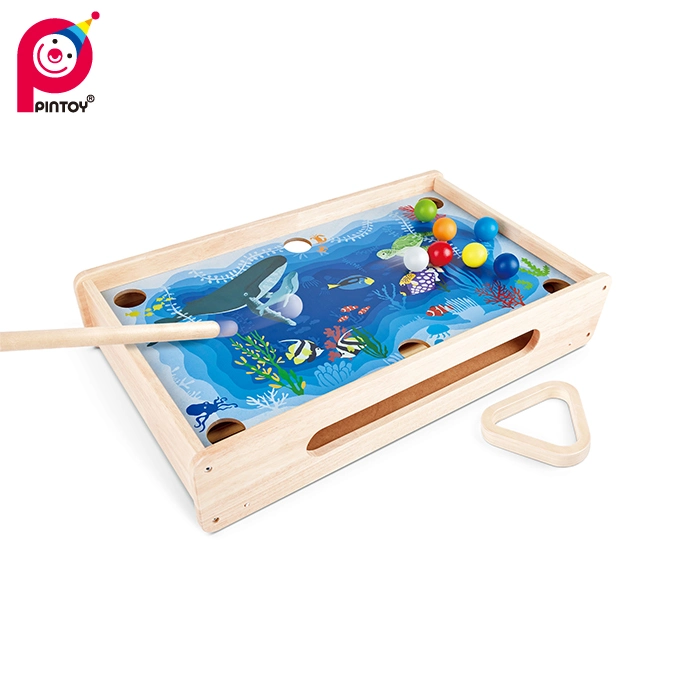 Pintoy Wooden Toy 2 in 1 Games: Billiards & Pin Ball