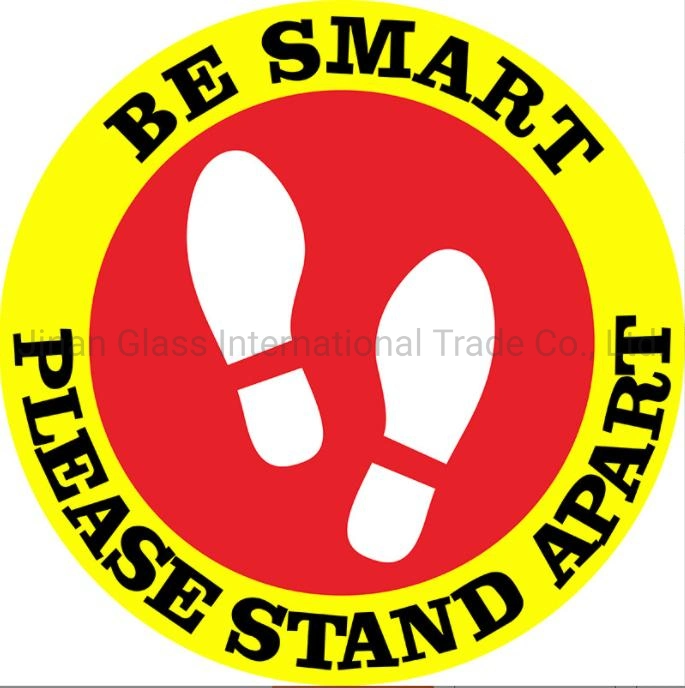 Warning Sticker Floor Stickers Social Distance Floor Stickers Public Places Shopping Malls Queue Feet to Keep Space Decoration Wall Sticker