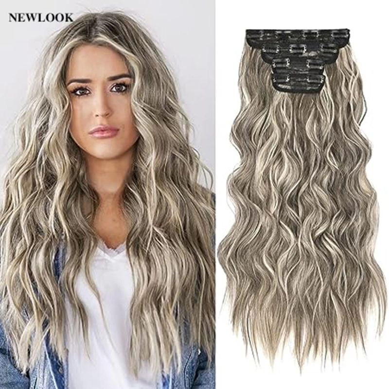 Newlook Natural Soft Synthetic Hairpieces for Women Highlight Hair Extensions