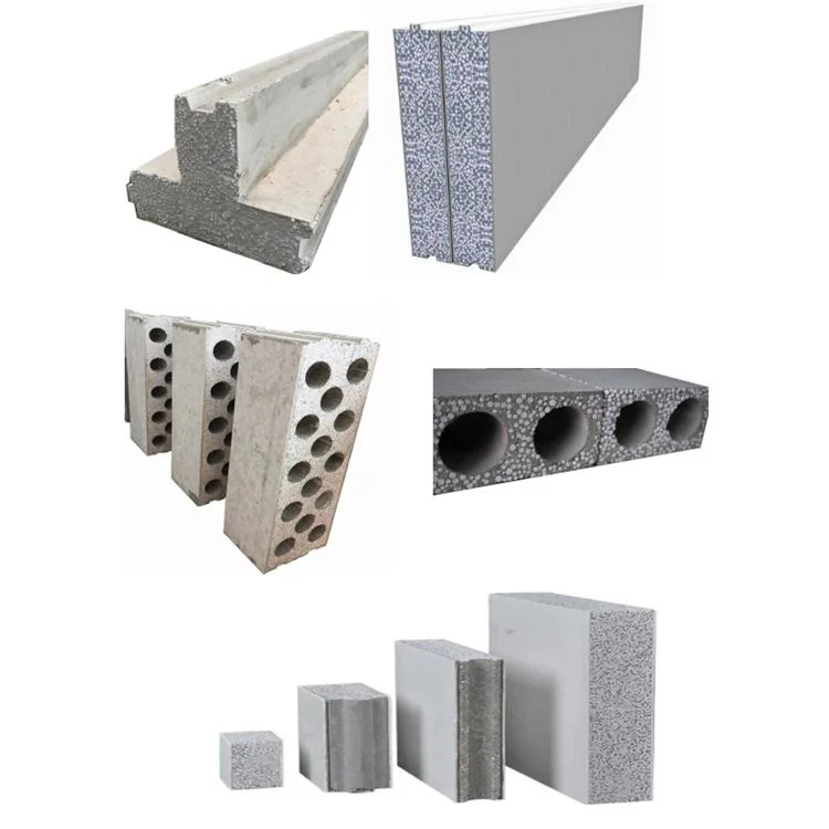 Lightweight EPS Assembly Wall Panels Sandwich Wall Panels Board Machine Thermal Insulation EPS Insert Cement Concrete Hollow Block Making Machine