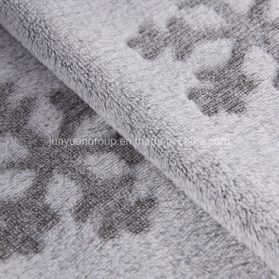 2023 New Design Polyester Double-Sides Snowflake Embossed Flannel Velvet Fleece Fabric for Baby Pajamas/Blanket