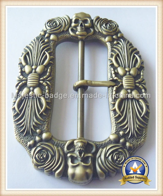 3D Customized Zinc Die Cast Antique Plating Metal Buckle