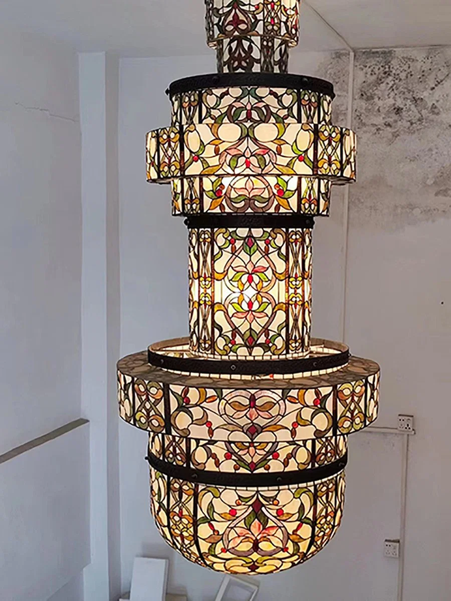 Bar Lighting Tiffany Stained Glass Bedroom Hall Corridor Balcony Ceiling Lamp