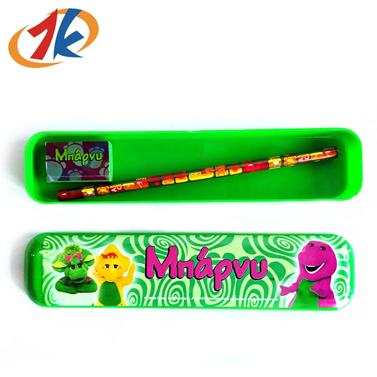 Stationery Kids Plastic Pencil Case with Pencil and Eraser