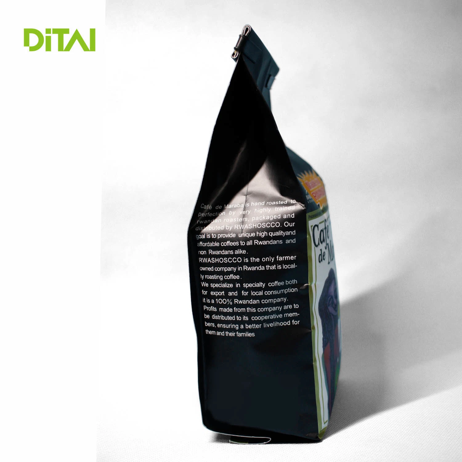 Paper Bag for Coffee Packaging with Flat Bottom with Valve