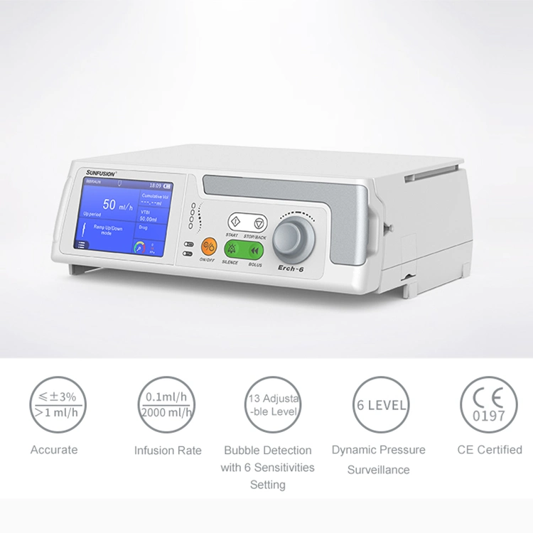 Pantalla táctil LCD de portátil Byond quimioterapia peristáltica Animal IV de la bomba de jeringa volumétrico para paciente del Hospital Medical precio de fábrica en China