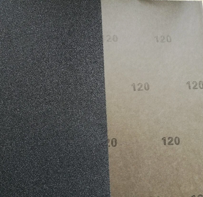 230*280mm resistente al agua papel abrasivo de carburo de silicio con Kraft o de látex respaldo