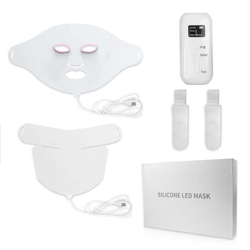 OEM/ODM Anti-Aging Beauty face SPA perto de infravermelhos 7 colorido Wireless Máscaras faciais LED de silicone Light Therapy (Terapia de luz de silicone