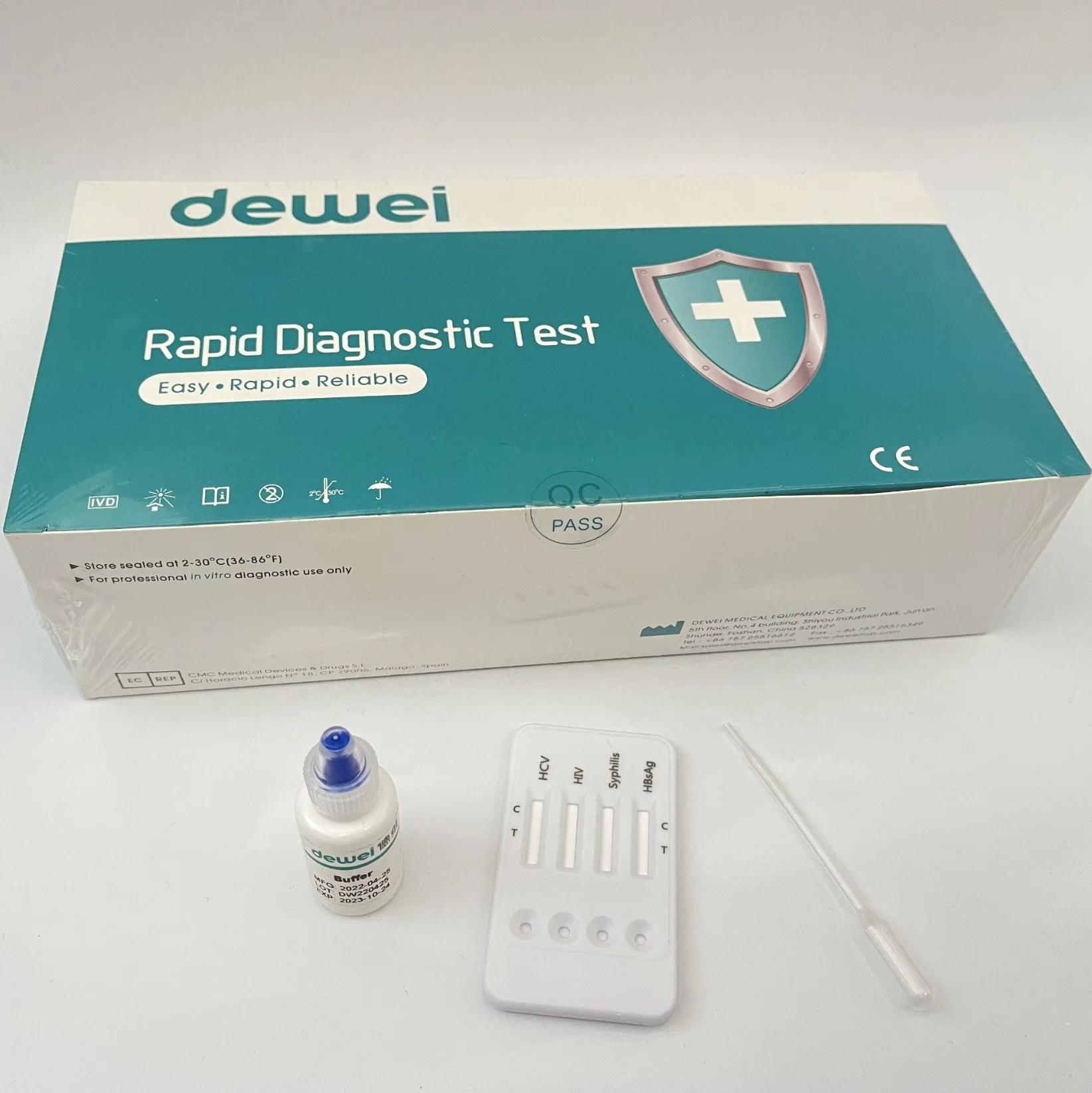 Hbsag, HCV, HIV & Syphilis Combo W/S/P Sample Rapid Test