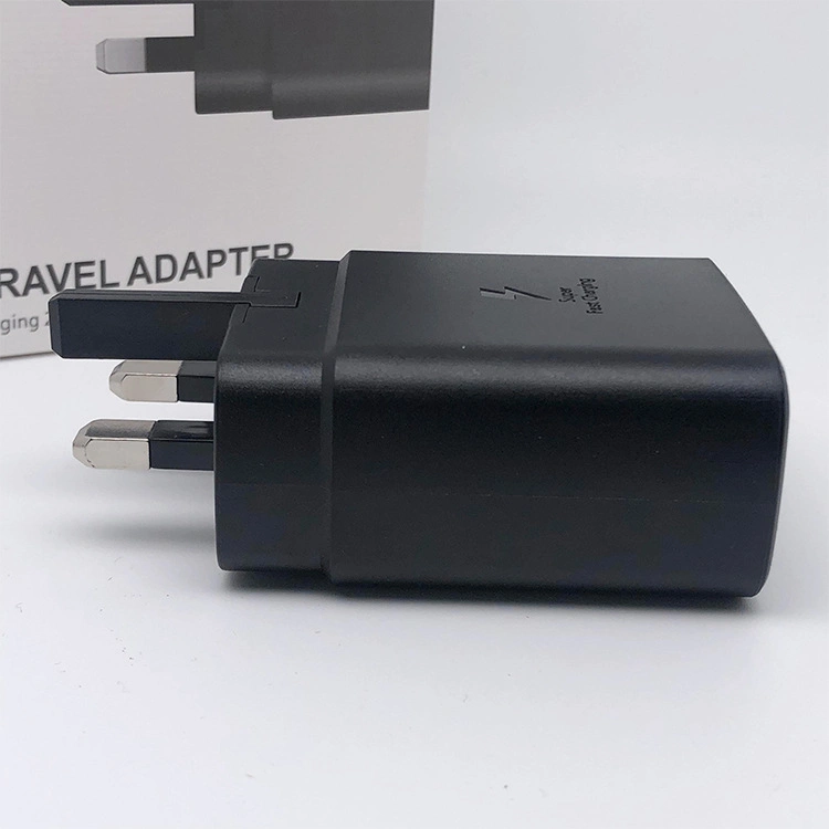 Convient pour le chargeur Samsung 45W UK Note10/20 Tête de charge S20 21 Super Charge Rapide Pd Tête de charge Flash.