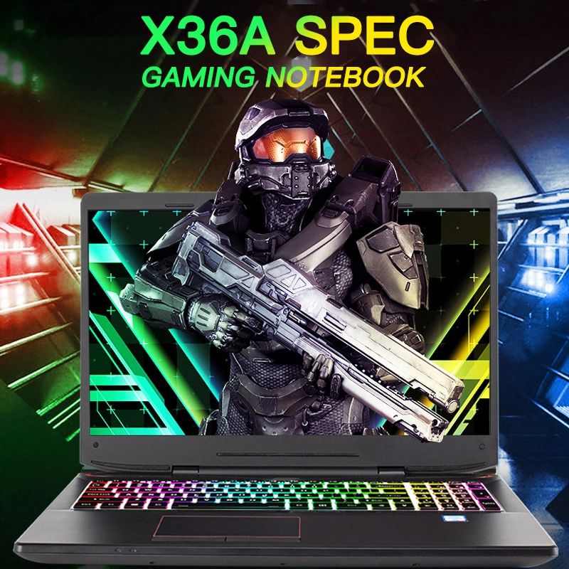 17.3 Inch 1920*1080 Full HD I9 9900 Octa 8 Core Gaming Laptop Computer Customized Laptops and Desktops with LED Light Effect