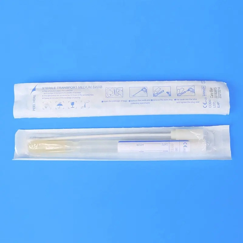China Swab Supplier Disposable Medical Supplies Sterile Female Transport Dacron Swab Culture Swab with Stuart Medium