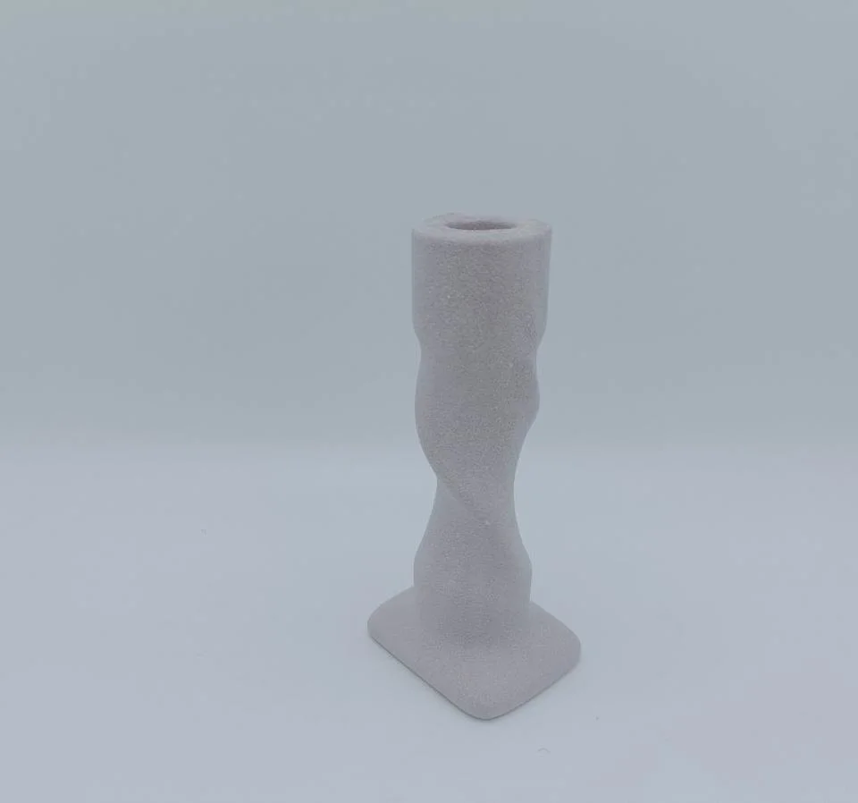 اليدان صنع حرف خزفية قوس قزح نحت طفرة Frosted Finish Candlestick Arch حامل شمعة مستدق مع 4 ثقوب