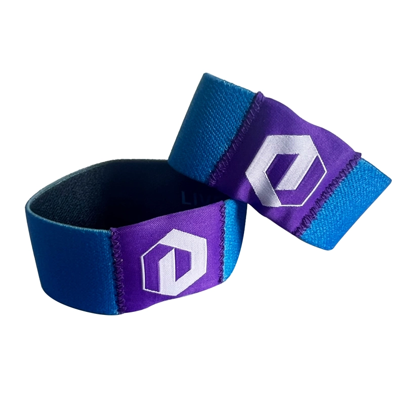 Custom Logo Design RFID Wristband with Woven Label for Event