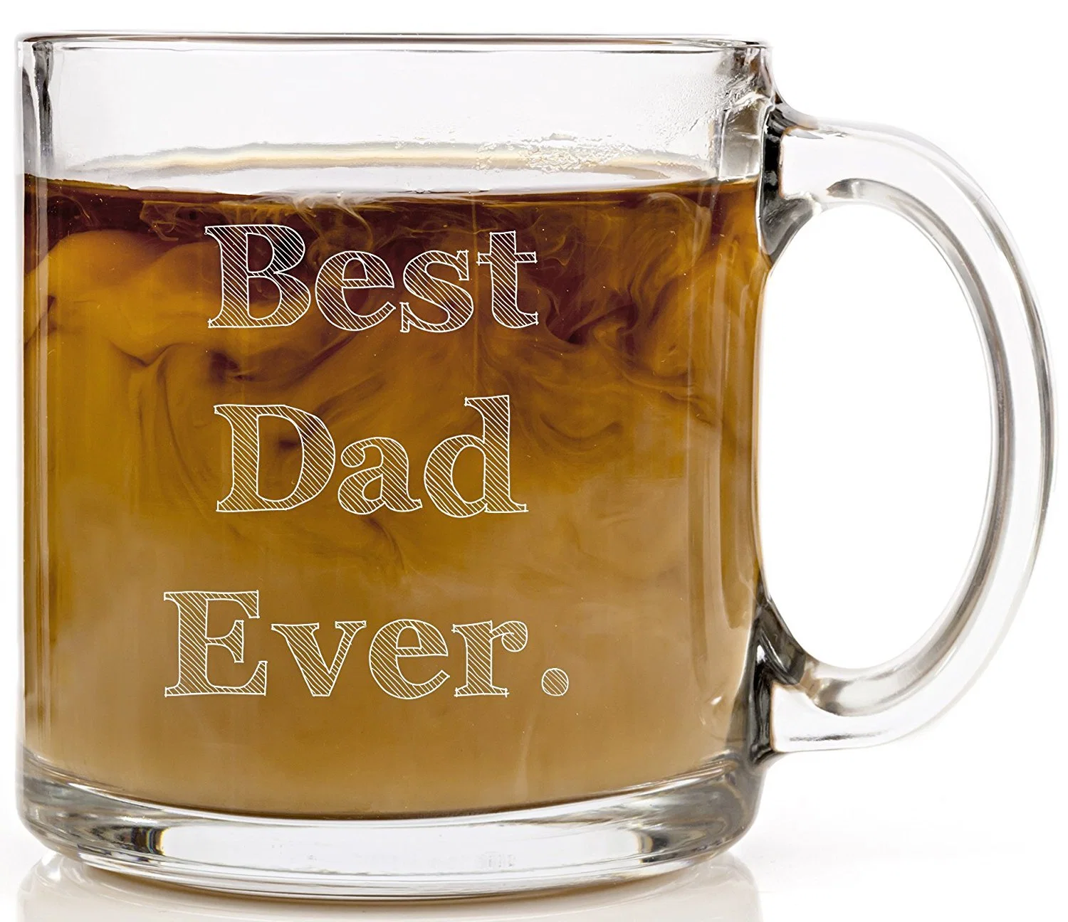 13oz Best Dad Ever Printing Coffee Glass Mug