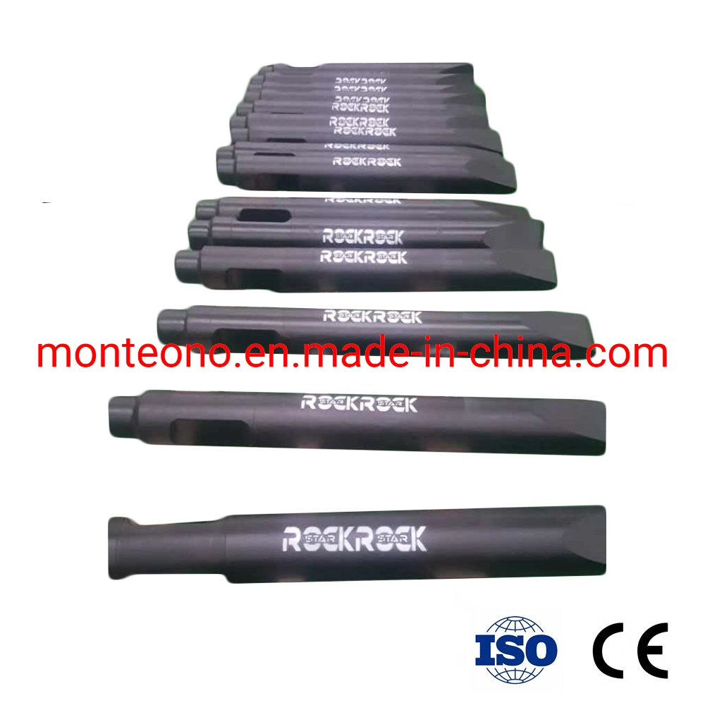 Hm45/Hm100/Hm600/Hm1180 Hydraulic Rock Breaker Chisel for Excavor Breaker Hammer Parts Demolition Rock Stone