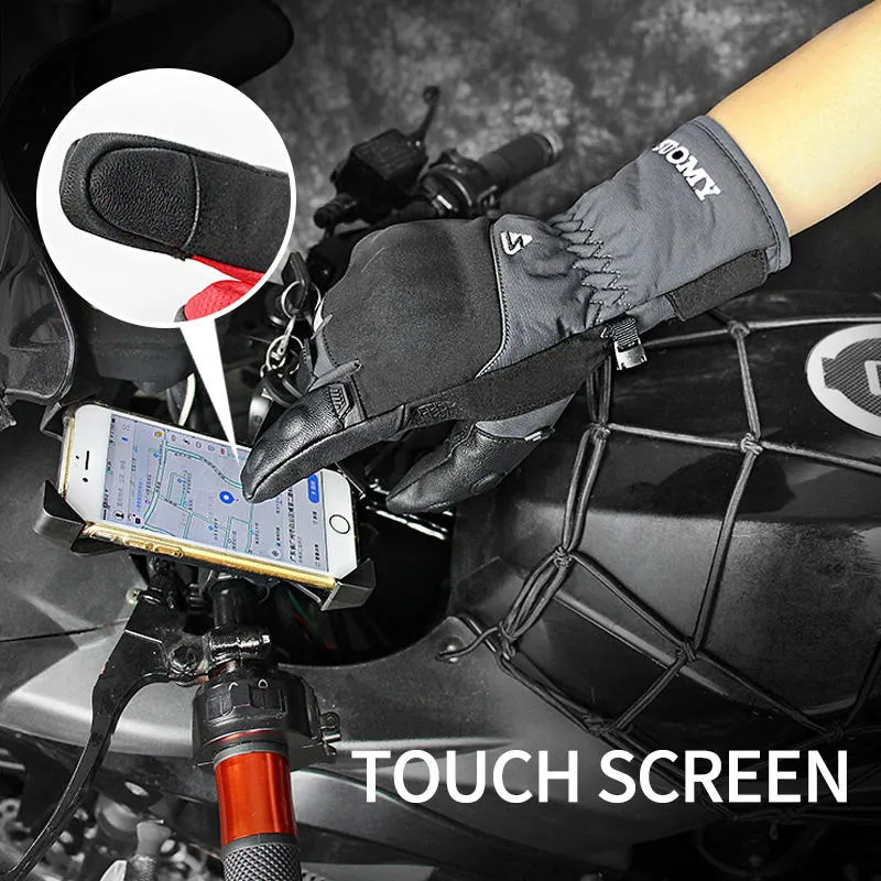 Factory Direct Waterproof Long Winter Warm Motorcyclist Motorcycle Gloves Moto Touch Screen Motorbike Racing Riding Gloves