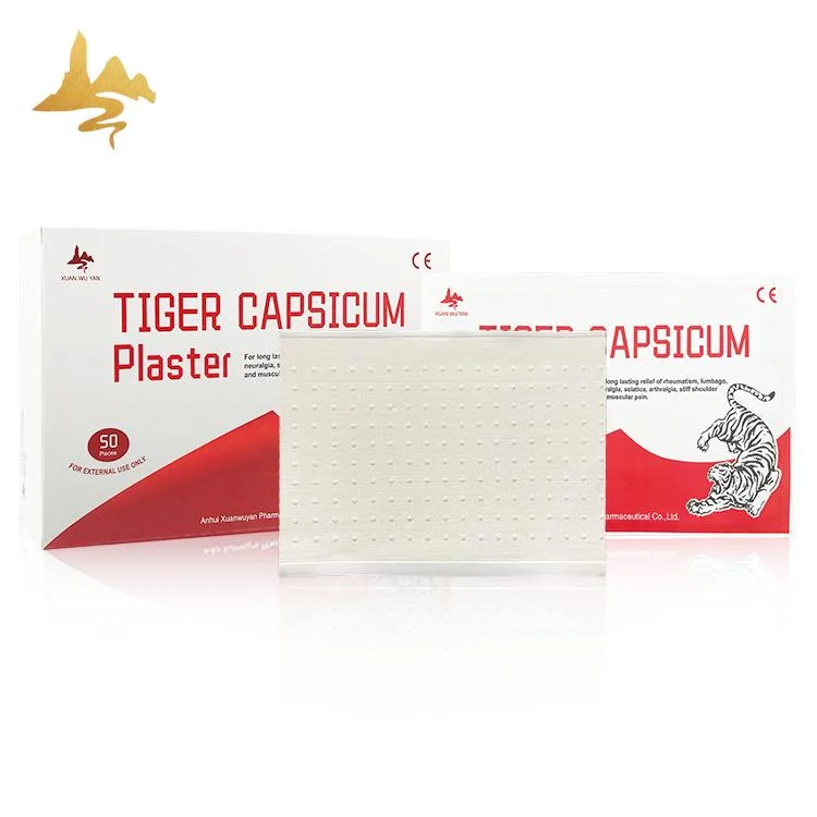 OEM Service Medical White Cotton Fabric Porous Capsicum Tiger Plaster