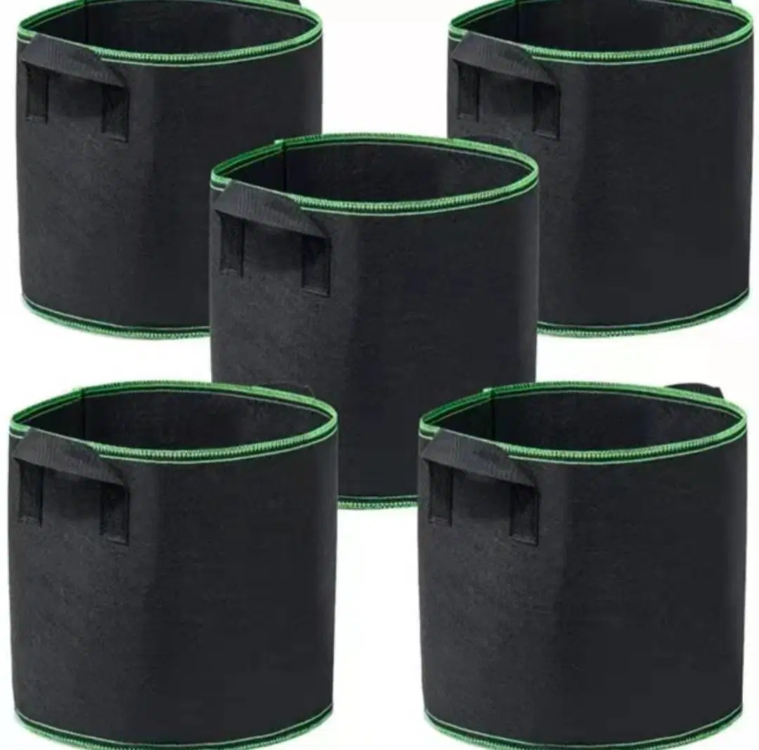 5-Pack Grow Bags Heavy Duty Aeration Fabric Pots Thickened Nonwoven Fabric Plants Containers with Handles Garden Planter for Vegetables, Flowers and Fruits