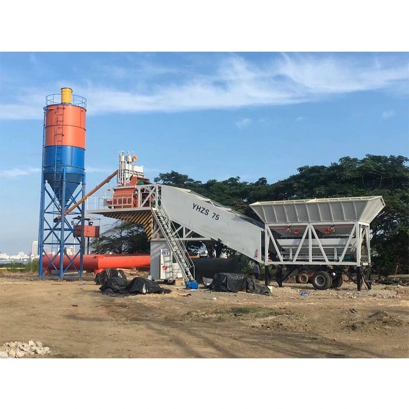 2023 China Supplier for Yhzs75 Mobile Concrete Batching Plant/Mobile Concrete Mixing Plant