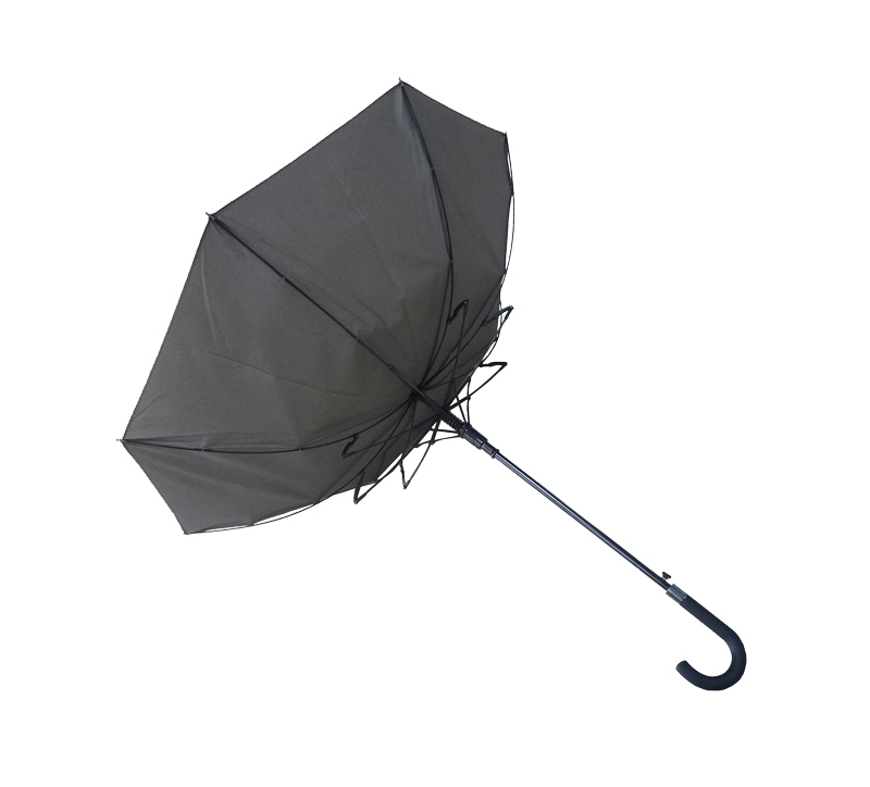 Hot Selling Gray 23 Inch Strong Wind Resistant Straight Walking Rain Umbrella