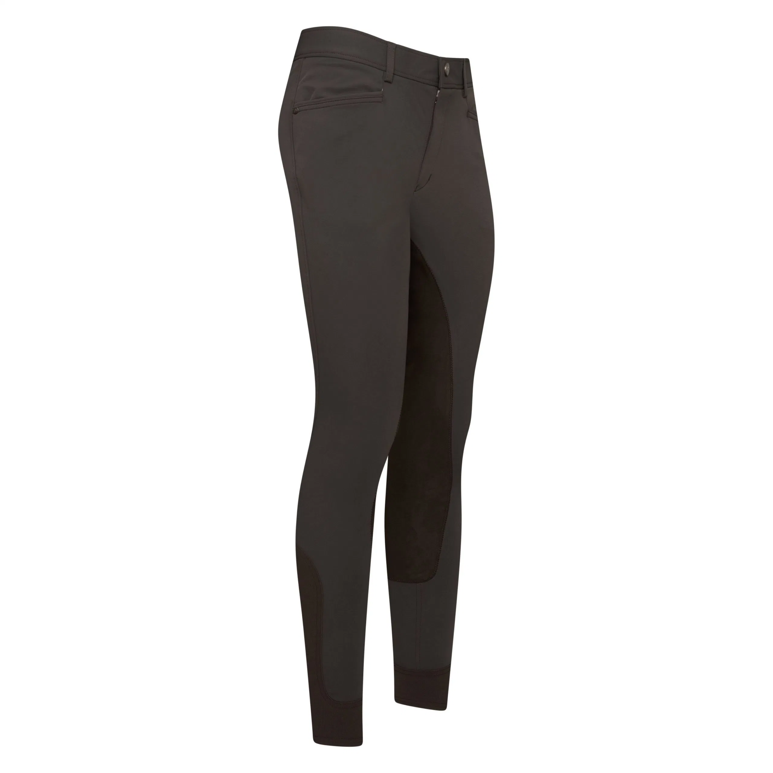 Estilo de vida Ecuestre ligero elástico transpirable Fake bolsillos con cremallera Sporty Hombres Breeches