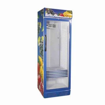 CE Bebidas Expositor refrigerador con puerta de vidrio pantalla bebida fría comercial nevera Refrigerador de botellas de cerveza