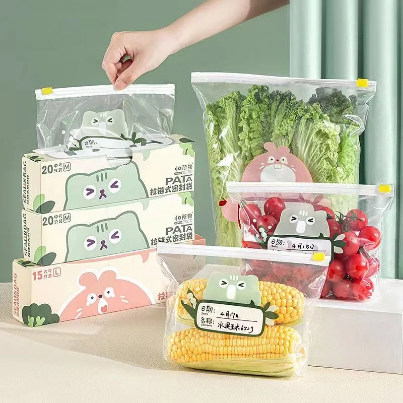 Biodegradable Custom Food Storage LDPE Plastic Ziplock Pouch Bread Package Slider Zip Bags for Food