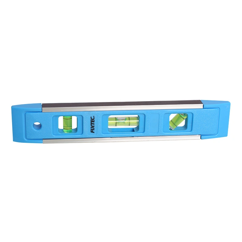 Fixtec Hand Tools 23mm 9inch ABS Magnetic Torpedo Level with 3 Bubbles