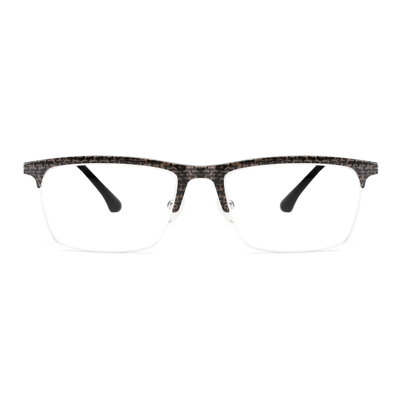 Half Rim Ultralight mit Titan Temples Carbon Fiber Optical Frame