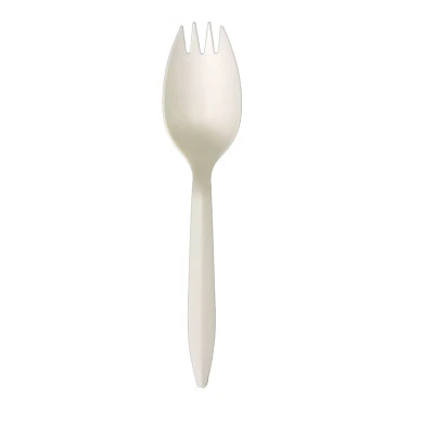 PLA Disposable 6-Inch Starch Fork Spoon Packaging Fork Tableware Corn Starch Can Degrade Western Food Cake Fruit