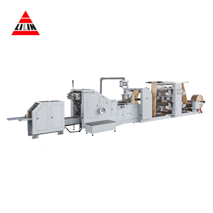 Lsb-330+Lst41100 Square Bottom Paper Bag Making Machine with Flexo Printing and Die Cut Handles