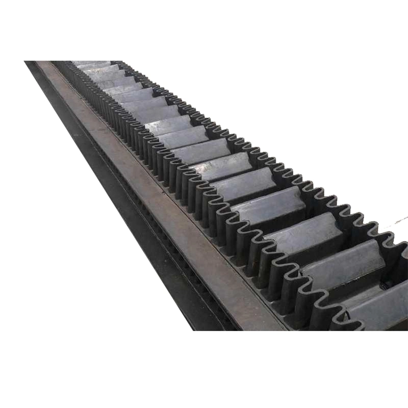 Stone Crusher Dirt Conveyor Belt Rubber Polyester Corrugate Sidewall Cleat Elevator Belt for Crusher