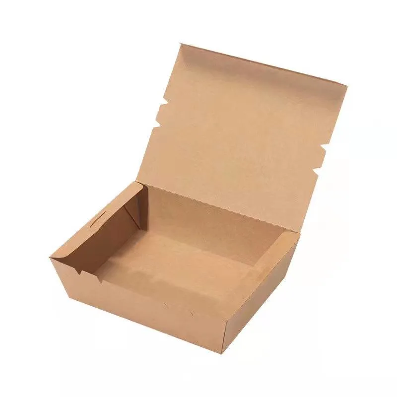 Customized Printing Kraft White Paper Kraft Paper PE Coating Snack Take Away Box