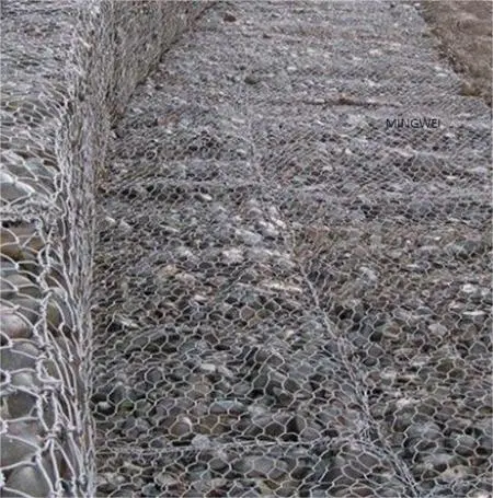 Mingwei 100x150 mm cuadrados Gabion proveedor 3.0-4.0mm de espesor de alambre de borde con revestimiento de plástico de compensación Gabion galvanizado China 2.0*0,5*0,5 M de la Pequeña Gabion galvanizado