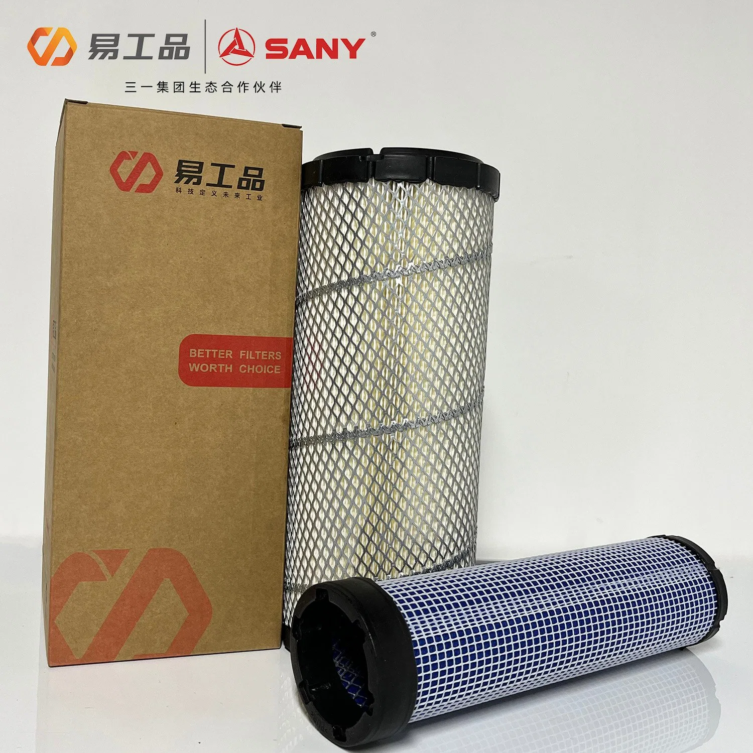 Excavator Auto Parts for Sy55c Model, Air Filter Set, Filter Engine Parts