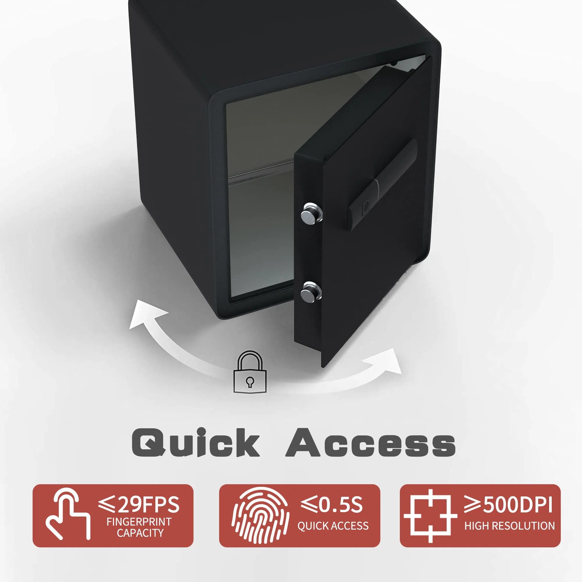 High quality/High cost performance Fingerprint Lock Home Safe Box for Secure Money / Jewelry / Document