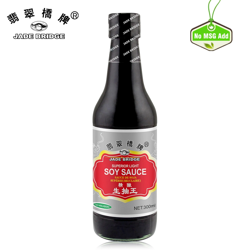 500 Ml Chinesisches Lebensmittel Hersteller Halal Brc No Msg Jade Brücke Licht Soja Sauce mit Großhandelspreis