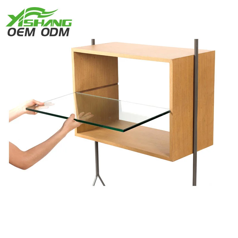 Tienda OEM Ropa Femenina de la pantalla de madera de estantes de pared Rack