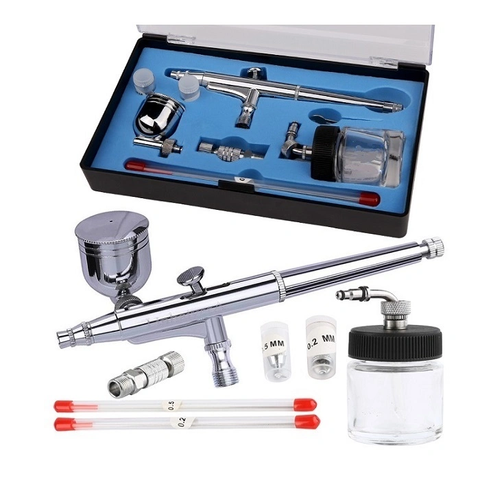 Airbrush Kit 134s Gravity Feed Dual-Action Airbrush Spray Gun Kit