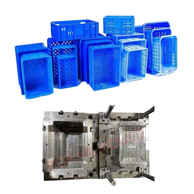Customized Design Injection Mold Tooling Mould for Vegetable/Fruits Beer/Milk/Cola Bottle Plastic Logistics Storage Crate Turnover Box
