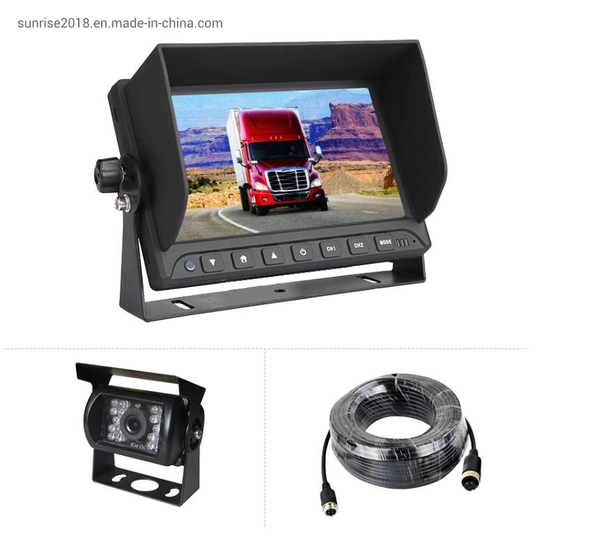 Bus Truck 9 Inch 4 CH Ahd Quad DVR Digital Monitor with Video Recording Function