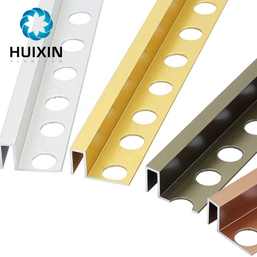 Gold Anodized Aluminum Corner Trim Profile Manufacturer Aluminium Stair Nosing