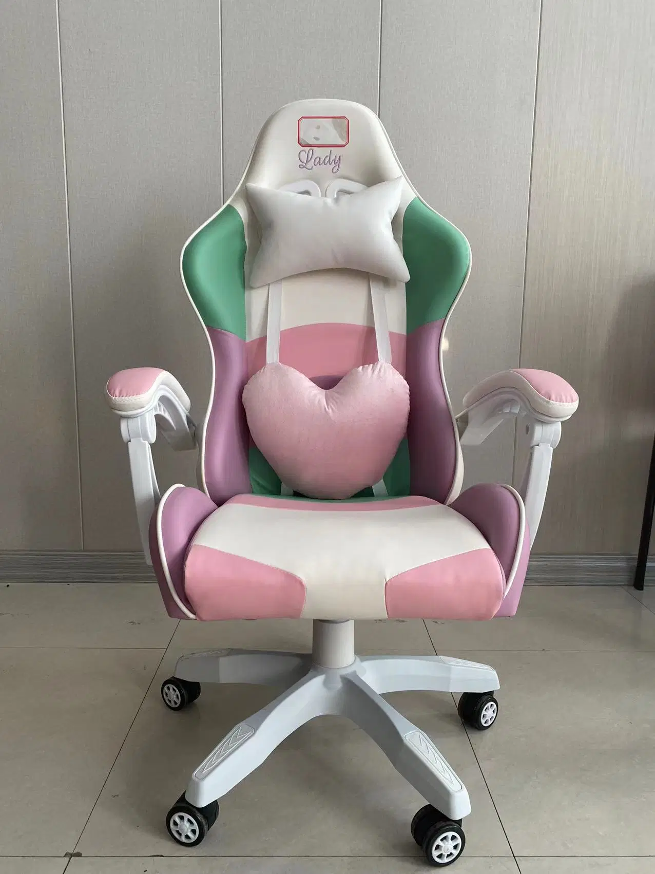 Wholesale/Supplier Computer Racing Chair Rainbow Pink Green PU Gaming Chair