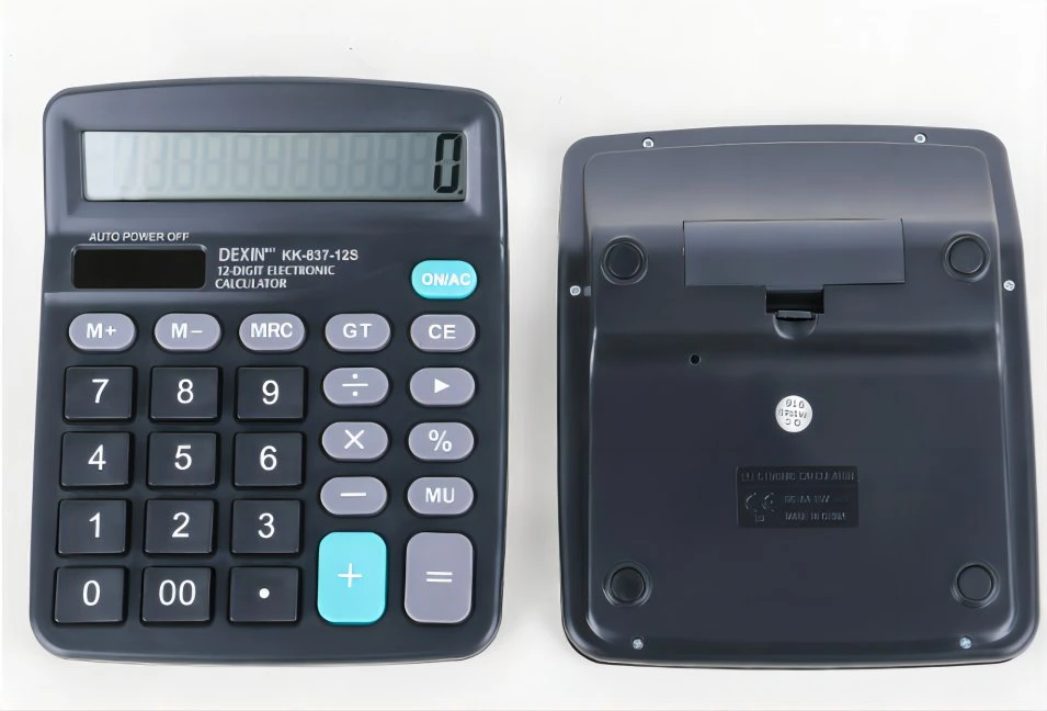 Calculatrice de bureau 12 chiffres Calculatrice de puissance solaire et batterie double