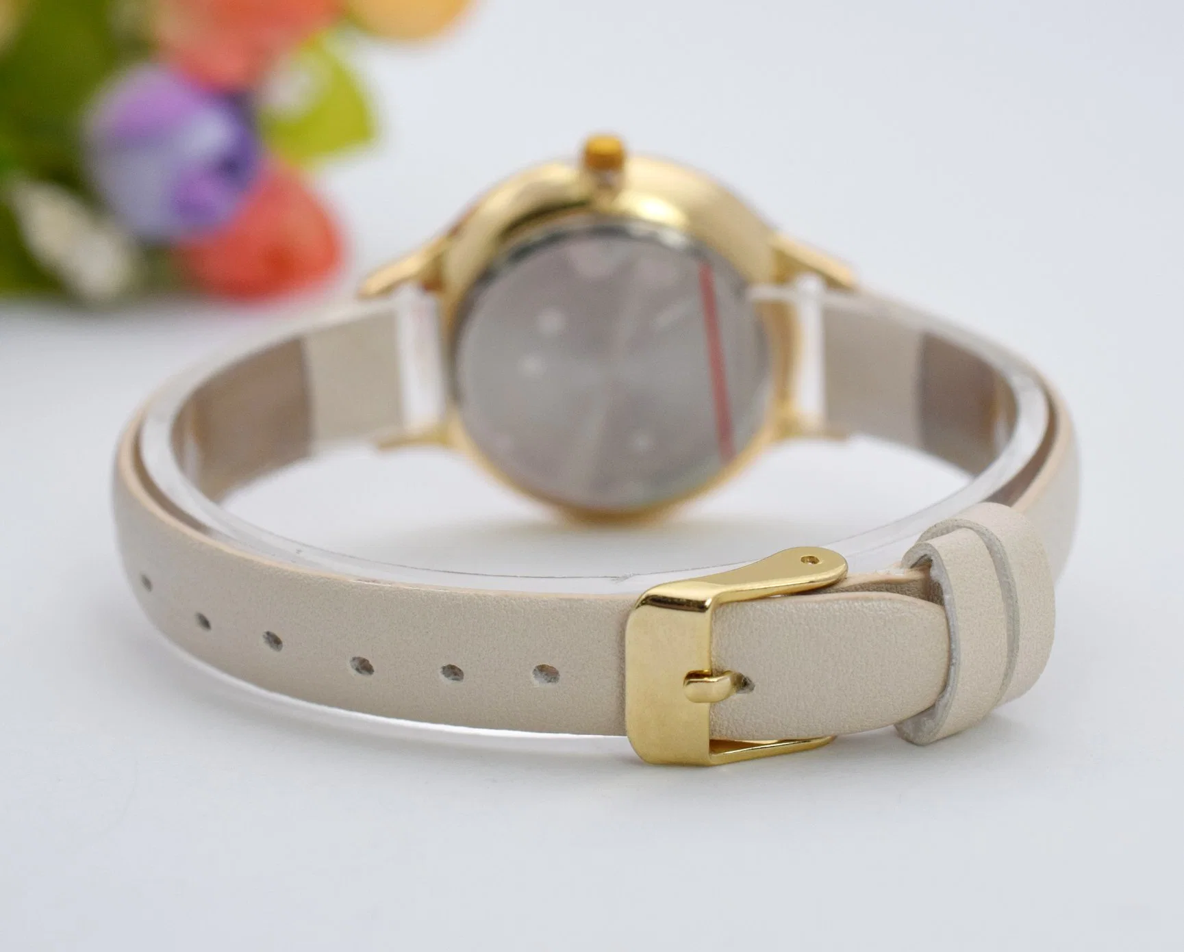 Leather Strap Watch Fashion Promotion Watch Factory OEM Lady Watch Flower Watch