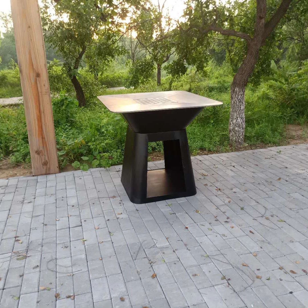 Barbacoa Mesa Corten Acero chimenea parrilla al aire libre barbacoa Accesorios