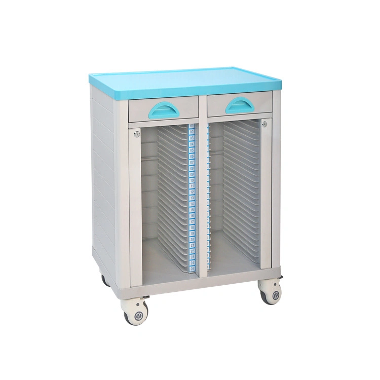 Multi-Funtional Hospital Furniture ABS Medical Emergency Ambulance Nursing Moving Treatment Hospital Trolley Crash Cart (UL-22MD59)